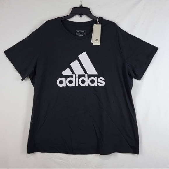$30 adidas Womens Essentials Logo Cotton Crewneck T-Shirt - Picture 2 of 6